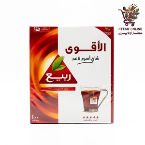 شاي الربيع المذاق الأقوى 100 أظرف | شاي أسود فاخر بطعم غني ومركز